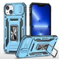 thumbnail image 1 of for iPhone 11 Case with 360° Rotate Ring Kickstand & Sliding Camera Cover & Support Magnetic Car Mount Holder Military Grade Drop Protection Case for iPhone 11, Lightblue, 1 of 7