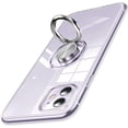 thumbnail image 1 of iPhone 11 Case 6.1" Crystal Clear Silicone Protective Phone Case with Ring Holder Kickstand Shockproof Anti-Scratch Flexible TPU Bumper Cover - Clear, 1 of 16