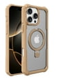 thumbnail image 1 of for iPhone 11 Case, Adjustable Ring Holder Stand, Shockproof Four-Corners Drop Protective Case Support Wireless Charging, Frosted Translucent Rugged Cover for iPhone 11, Gold, 1 of 8