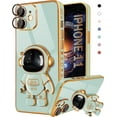thumbnail image 1 of for iPhone 11 Case Astronaut Cute Girls Women Girly Unique Mint Green Phone Cases with Hidden Stand Kickstand 6D Design with Camera Lens Protector Cover for iPhone 11 6.1'', 1 of 11