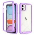 thumbnail image 1 of iPhone 11 Case with Built in Screen Protector,Dteck Full-Body Shockproof Rubber Hybrid Protection Crystal Clear PC Back Protective Phone Case Cover for Apple iPhone 11,Purple, 1 of 3