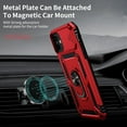 thumbnail image 1 of for iPhone 11 Case with Camera Lens Cover, 10 FT Military Grade Drop Protection, Magnetic Ring Holder Kickstand Protective Phone Case for iPhone 11, Red, 1 of 10