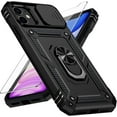 thumbnail image 1 of for iPhone 11 Case with Camera Lens Cover, HD Screen Protector, 10 FT Military Grade Drop Protection, Magnetic Ring Holder Kickstand Protective Phone Case for iPhone 11, Black, 1 of 12