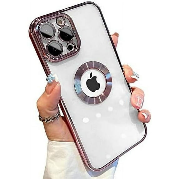 for iPhone 11 Case with Camera Lens Protector, Logo View for Women Men, Soft Slim Phone Cases for iPhone 11 Clear Ultrathin Back Cover (for iPhone 11,Rose Pink)