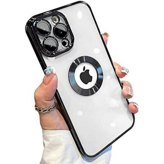 for iPhone 11 Case with Camera Lens Protector, Logo View for Women Men, Soft Slim Phone Cases for iPhone 11 Clear Ultrathin Back Cover (for iPhone 11,Black)