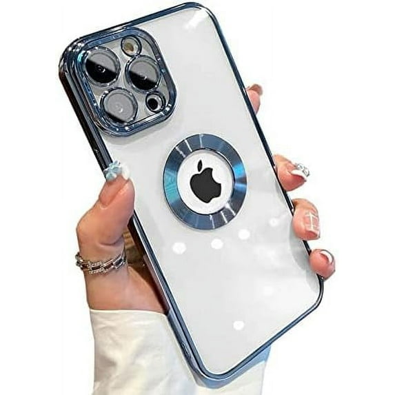 for iPhone 11 Case with Camera Lens Protector, Logo View for Women Men, Soft Slim Phone Cases for iPhone 11 Clear Ultrathin Back Cover (for iPhone 11,Blue)