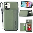 thumbnail image 1 of for iPhone 11 Case with Card Holder,Kickstand for iPhone 11 Wallet Case,RFID Blocking,Camera Protector,PU Leather Shockproof Protective Flip Cover for iPhone 11 Phone Case (Green), 1 of 14