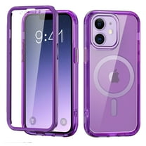 for iPhone 11 Case, [Compatible with MagSafe] Full-Body Protection Anti-Scratch Case with Built-in Screen Protector, Front Cover TPU Frame Durable for iPhone 11 Cover, Darkpurple