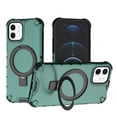 thumbnail image 1 of for iPhone 11 Case Compatible with MagSafe Rugged Grip Back Case with Magnetic Ring Adjustable Stand Military Grade Heavy Duty Protection Shockproof Anti-Scratch Phone Cover,GreenGreen, 1 of 9