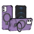 thumbnail image 1 of for iPhone 11 Case Compatible with MagSafe Rugged Grip Back Case with Magnetic Ring Adjustable Stand Military Grade Heavy Duty Protection Shockproof Anti-Scratch Phone Cover,PurplePurple, 1 of 9
