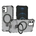 thumbnail image 1 of for iPhone 11 Case Compatible with MagSafe Rugged Grip Back Case with Magnetic Ring Adjustable Stand Military Grade Heavy Duty Protection Shockproof Anti-Scratch Phone Cover,BlackBlack, 1 of 9