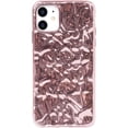 thumbnail image 1 of for iPhone 11 Case, Cute Luxury Shiny Tin Foil Pleated Design for Women Girls Sparkly Electroplated Phone Case Slim Fit Flexible Soft TPU Shockproof Protective Case Cover 6.1 inch Rose Gold, 1 of 11