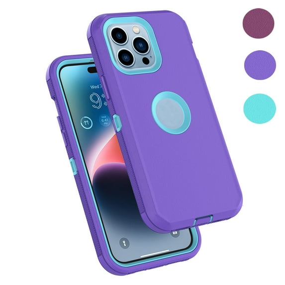 Takfox Wireless Charging Silicone Protective Cell Phone Case for Apple iPhone 11, Purple