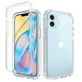 thumbnail image 1 of iPhone 11 Case, Full Body Clear Bumper Protection Case [with Screen Protector] Hybrid Back Silicone Rubber TPU Bumper Gradient Phone Case for Apple iPhone 11 - Clear, 1 of 7