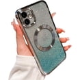 thumbnail image 1 of for iPhone 11 Case Glitter Magnetic Compatible with MagSafe Full Camera Lens Protection Luxury Plating Cute Bling Clear Shockproof Slim Phone Case for Women Girls (Silver), 1 of 14