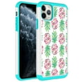 thumbnail image 1 of iPhone 11 Case, KAESAR Hybrid Dual Layer Graphic PU Leather Colorful TPU Fashion Protective Cover Armor Case for iPhone 11 (Pineapple), 1 of 4