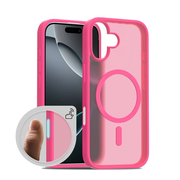 for iPhone 11 Case Magnetic Case [Compatible with Magsafe] Slim Shockproof Protective Cover For iPhone 11 Anti-Sratch Phone Case with Translucent Hard Back,Rose