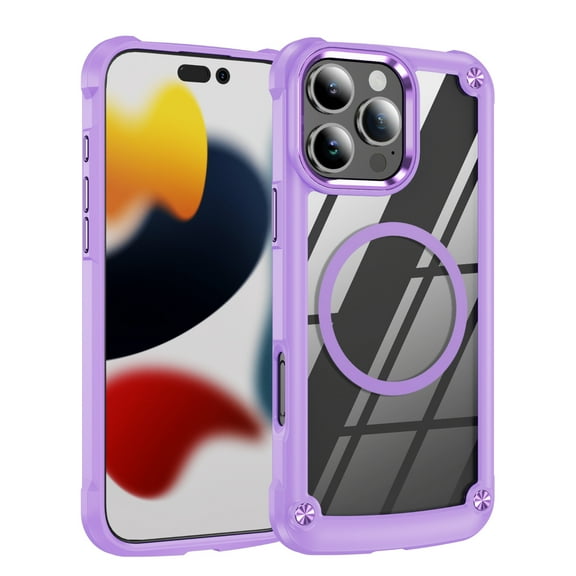 for iPhone 11 Case Magnetic Phone Case Mag-Safe Charging Support, TPU Bumper Hard PC Backplane Light Fit Shockproof Protective Case Cover for iPhone 11 Men Women Girls, Violet