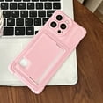 thumbnail image 1 of for iPhone 11 Case, Shockproof Protective Card Slot Case, Slim Drop Resistant Soft Flexible TPU Wallet Case with Corners Protection, Card Holder Pocket Case for iPhone 11, Pink, 1 of 8