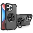 thumbnail image 1 of for iPhone 11 Case with Sturdy Ring Stand Compatible with MagSafe, Luxury Anti-Fingerprint Drop Protective Case, Rotating Bracket Slim Translucent Back Case for iPhone 11, Black, 1 of 7