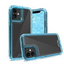 for iPhone 11 Case, Support Wireless Charging, Crystal Clear Case Protective Shockproof Bumpers, Not Yellowing Slim Cover for Men Women Hybrid 2 in 1 Military Drop Protection Case,Blue