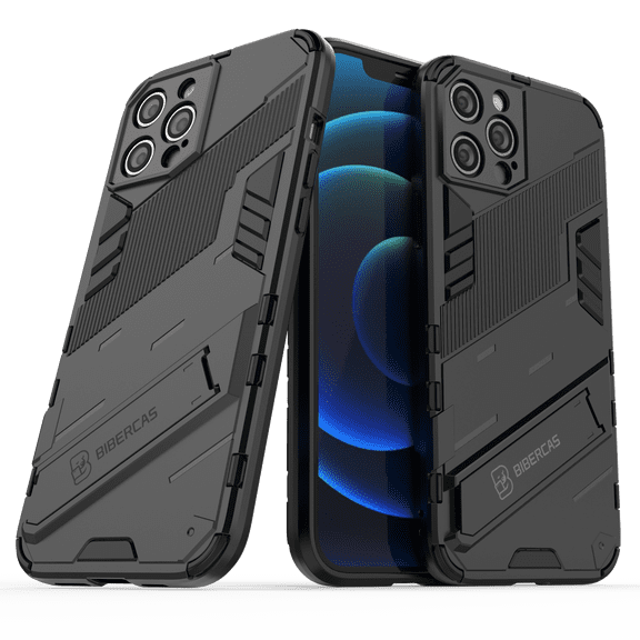 iPhone 11 Case, TOPSHE Ultra Slim Heavy Duty Hybrid Rugged Shockproof Back Case with Kickstand Protective Cover for Apple iPhone 11, Black