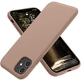 thumbnail image 1 of iPhone 11 Case,Ultra Slim Fit iPhone Case Liquid Silicone Gel Cover with Full Body Protection Anti-Scratch Shockproof Case Compatible with iPhone 11 (Light Brown), 1 of 14