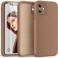 thumbnail image 1 of for iPhone 11 Case, Upgraded Full Camera Lens Protection, Liquid Silicone Ultra Slim Shockproof Non-Slip with Soft Anti-Scratch Microfiber for iPhone 11, 6.1 inch, Brown, 1 of 11