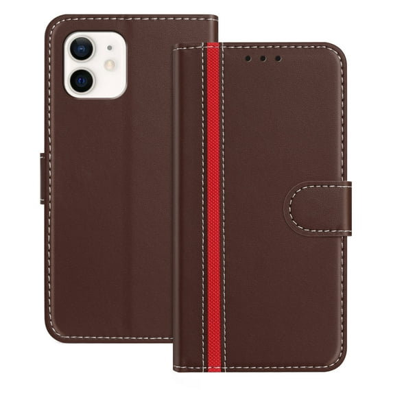 for iPhone 11 Case Wallet with Card Holder, Business PU Leather Kickstand Magnetic Closure Shockproof Folio Book Style Protective Purse Cover Case for iPhone 11, Brown