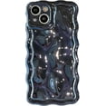 thumbnail image 1 of for iPhone 11 Case, Water Ripple Wave Pattern Phone Case for Women Girls, Curly Wave Shape Soft TPU Exquisite Stylish Durable Protective Phone Cover for iPhone 11, Blue, 1 of 7