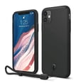 thumbnail image 1 of iPhone 11 Case - elago iPhone 11 Slim Fit Case with Attachable Wrist Strap/Lanyard, Slim, Light, Matte Coating, Camera and Screen Protection Designed for iPhone 11 Case [Black], 1 of 7
