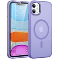 thumbnail image 1 of for iPhone 11 Case, iPhone 11 Phone Case with 2 Glass Screen Protectors, [Compatible with Magsafe], [Military-Grade Protection], Shockproof Slim Fit Phone Case for iPhone 11 Case, Matte Lavender, 1 of 14