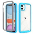 thumbnail image 1 of for iPhone 11 Case with Screen Protector, Shockproof Soft TPU Bumper Rugged Clear Hard PC Back Shell Anti-Scratch All-inclusive Case Cover for Apple iPhone 11 6.1 inch, Blue, 1 of 6