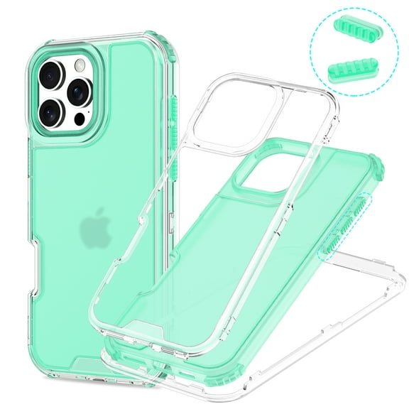 for iPhone 11 Clear Case, Heavy Duty Durable 3-Layers Transparent [Not-Yellowing][Military Grade Drop Protection] Shockproof Protective Cover for iPhone 11, Mint
