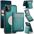 thumbnail image 1 of For iPhone 11 Compatible with Magsafe 2 in 1 Detachable Wallet Case with Card Holder,Women Men,Magnetic PU Leather RFID Blocking Flip Kickstand Credit Card Slots Phone Case,Blue, 1 of 12