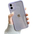 thumbnail image 1 of iPhone 11 Glitter Case, Clear Candy Color Shiny Glitter Sparkly Shockproof Soft Silicone Women Girls Cases Compatible with iPhone 11-Purple, 1 of 8