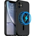 thumbnail image 1 of for iPhone 11 Magnetic Case, Built in Magnets Compatible with MagSafe, Translucent Matte Hard PC Back Cover + Soft TPU Frame Slim Bumper Case for iPhone 11 （6.1"）,Black, 1 of 12