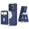 thumbnail image 1 of for iPhone 11 Phone Case Card Holder with Compatible with MagSafe Magnetic RFID Blocking PU Leather Flip Kickstand Detachable 2-in-1 Wallet Case For iPhone 11,Darkblue, 1 of 8