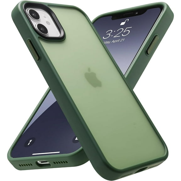 for iPhone 11 Phone Case, Shockproof for iPhone 11 Case,  Grade Drop Protection, Protective Hard Back Slim Translucent Case for iPhone 11 6.1'', Frosted Green