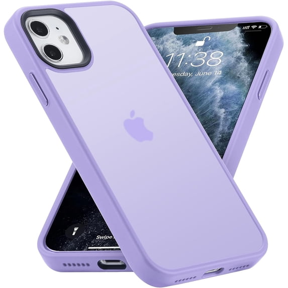 for iPhone 11 Phone Case, Shockproof iPhone 11 Case, Military Grade Drop Protection, Protective Hard Back Slim Translucent Case for iPhone 11 6.1'', Clove Purple