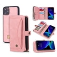 thumbnail image 1 of iPhone 11 Pro 5.8 Case, Allytech Multi-Function PU Leather Zipper Cards Holders Money Pocket Detachable Magnetic Back Cover Wireless Charger Folio Flip Stand Cover for Apple iPhone 11 Pro 5.8, Pink, 1 of 10