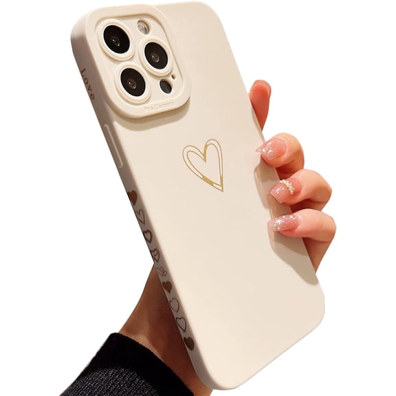 for iPhone 11 Pro Case 5.8" 2019(Not fits 11/11 Pro Max), Side Back Cute Plated Love Heart with Anti-Fall Lens Cameras Cover Protection Soft TPU Shockproof Anti-Fingerprint Phone Case,White