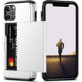 thumbnail image 1 of iPhone 11 Pro Case with Card Holder,Heavy Duty Protective Dual Layer Shockproof Hidden Card Slot Slim Wallet Case for iPhone 11 Pro for Men&Women(White), 1 of 14
