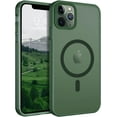 thumbnail image 1 of for iPhone 11 Pro Case, [Compatible with Magsafe] Cute Slim Fit Shockproof Translucent Matte Protective Women Men Girls Boys Phone Case Cover for iPhone 11 Pro 5.8 Inch, Forest Green, 1 of 8