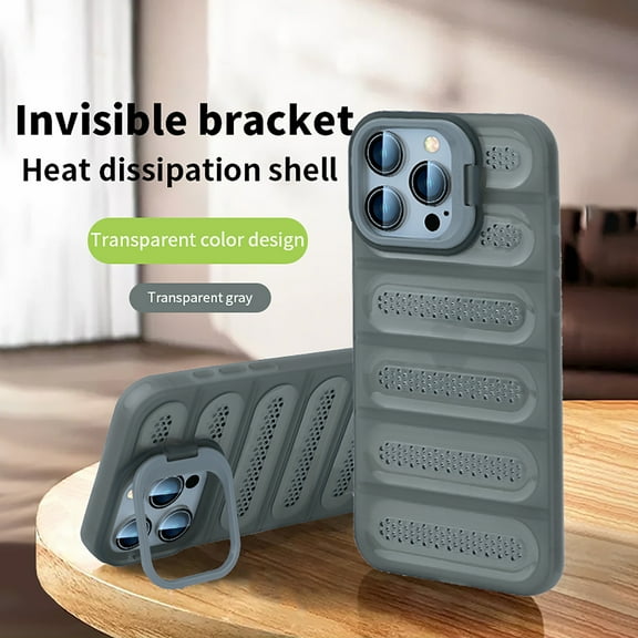 iPhone 11 Pro Case Cover, Heat Dissipation Design Camera Lens Invisible Kickstand Shockproof Drop Protection Lightweight Rugged Phone Case for Apple iPhone 11 Pro, Gray