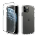 thumbnail image 1 of iPhone 11 Pro Case, Full Body Clear Bumper Protection Case [with Screen Protector] Hybrid Back Silicone Rubber TPU Bumper Gradient Phone Case for Apple iPhone 11 Pro - Clear, 1 of 7