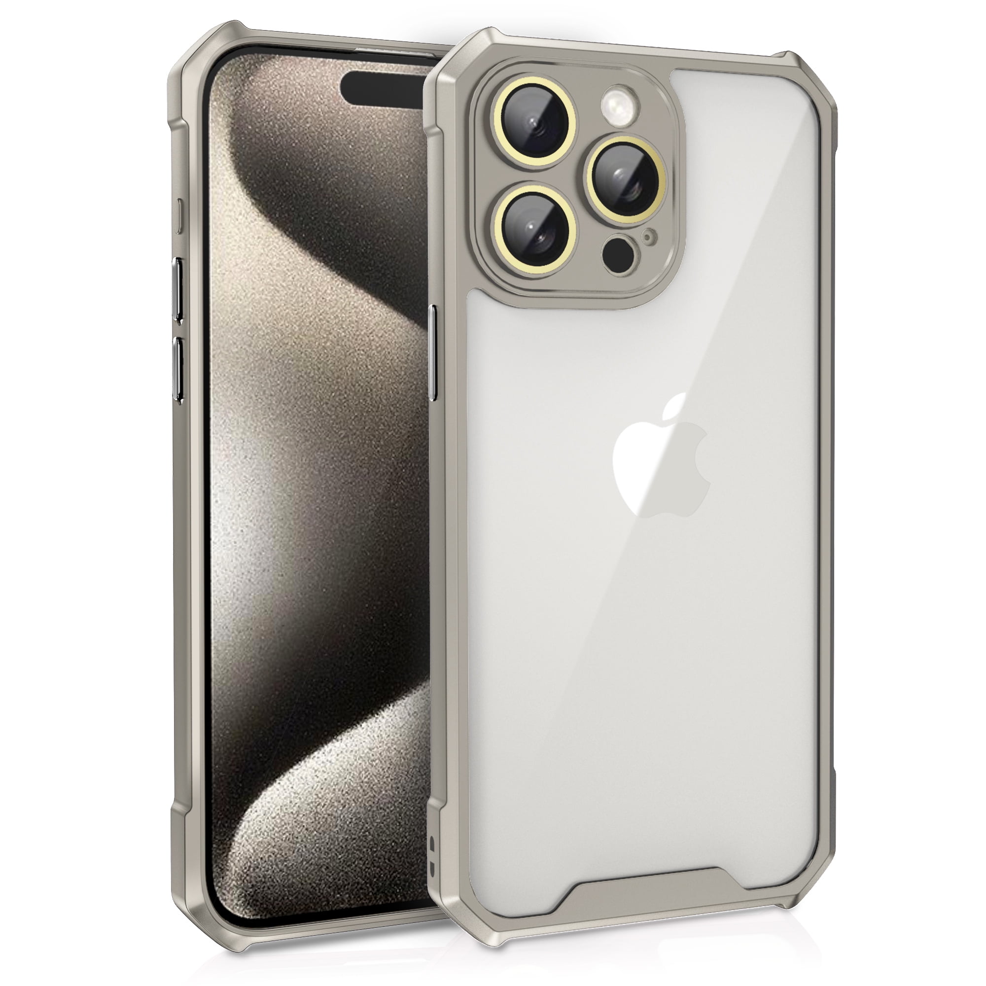 for iPhone 11 Pro Case with Glass Camera Lens Protector Film, Military