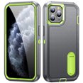 thumbnail image 1 of for iPhone 11 Pro Case Kickstand Durable 3-Layer Military Grade Protective Cover Hybrid Silicone Heavy Duty Rugged Shockproof Screen Lip Raised Protection for iPhone 11 Pro Case,
Gray+Green, 1 of 8