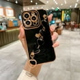 thumbnail image 1 of for iPhone 11 Pro Case with Love Heart Bracelet Luxury Cute Hearts Cover with Metal Chain Strap Gold Plated with Side Love Pattern Soft Shockproof Bumper For iPhone 11 Pro, Black, 1 of 8