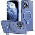 thumbnail image 1 of for iPhone 11 Pro Case with Magnetic Invisible Ring Stand [Full Camera Lens Protection] [Compatible with Mag-Safe] Military-Grade Matte Translucent Slim Phone Cases for iPhone 11 Pro 5.8"Blue2, 1 of 13